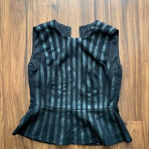 BCBG Leather Striped Tank Top